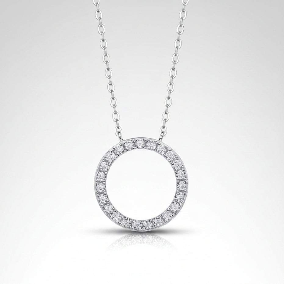 As You Wish Moissanite Pendant Necklace | Platinum S925 Silver