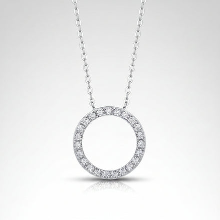 As You Wish Moissanite Pendant Necklace | Platinum S925 Silver