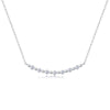 White Moon Stars Moissanite Necklace | Platinum-Plated S925 Silver