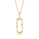 Geometric Diamond Necklace & Earrings Set