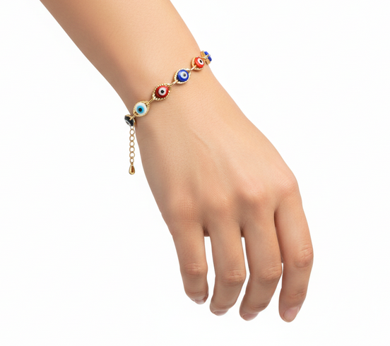 Colorful Evil Eye Charm Bracelet