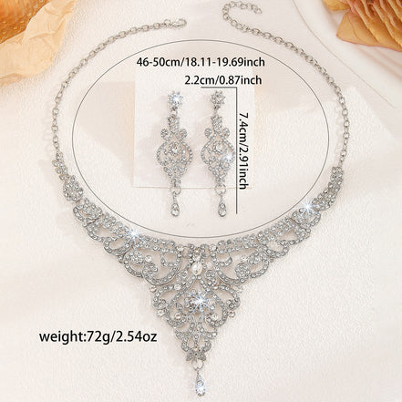 Hollow Necklace & Earrings Set