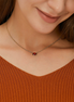 Gold Plated Ruby Red Pendant Necklace
