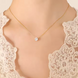 Solitaire Crystal Pendant Necklace
