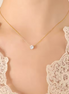 Solitaire Crystal Pendant Necklace