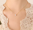 Solitaire Crystal Pendant Necklace