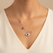 Rose Gold Crescent Pendant Necklace