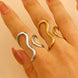 Minimalist S Curve Adjustable Open Ring