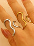 Minimalist S Curve Adjustable Open Ring