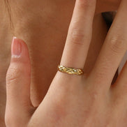 Gold Braided Adjustable Ring