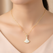 Gold Art Deco Fan Necklace