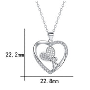Fashion Tennis Rackets Pendant Necklace Chain