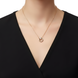 Rose Gold Roman Numeral Interlocking Necklace