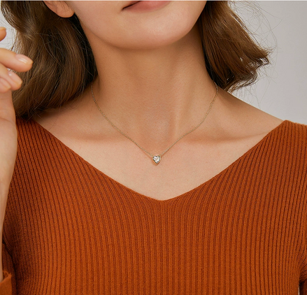 Gold Heart Pendant Necklace