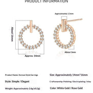 Cool style All diamond Small Earrings