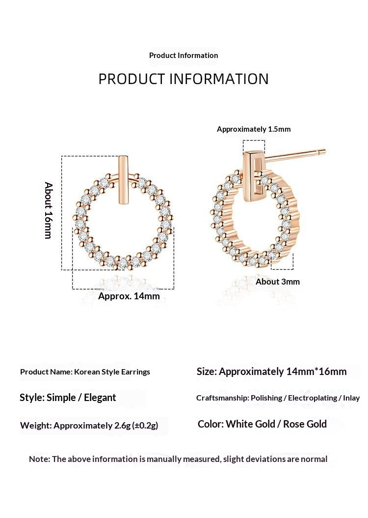 Cool style All diamond Small Earrings