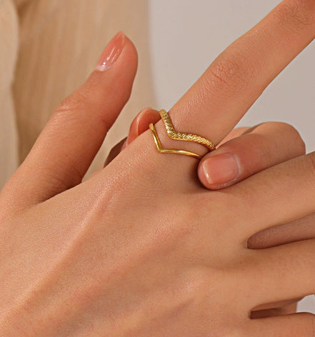 Textured Adjustable Cuff Gold Open Heart Ring