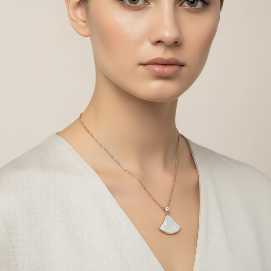 Gold Shell Pendant Necklace