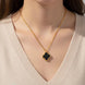 Crystal Clover Pendant Necklace