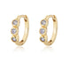 European & American Style Diamond C-Shaped Earrings