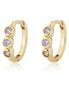 European & American Style Diamond C-Shaped Earrings