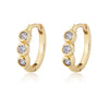 European & American Style Diamond C-Shaped Earrings