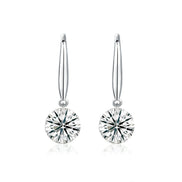 Round Moissanite Stud Earrings | S925 Silver