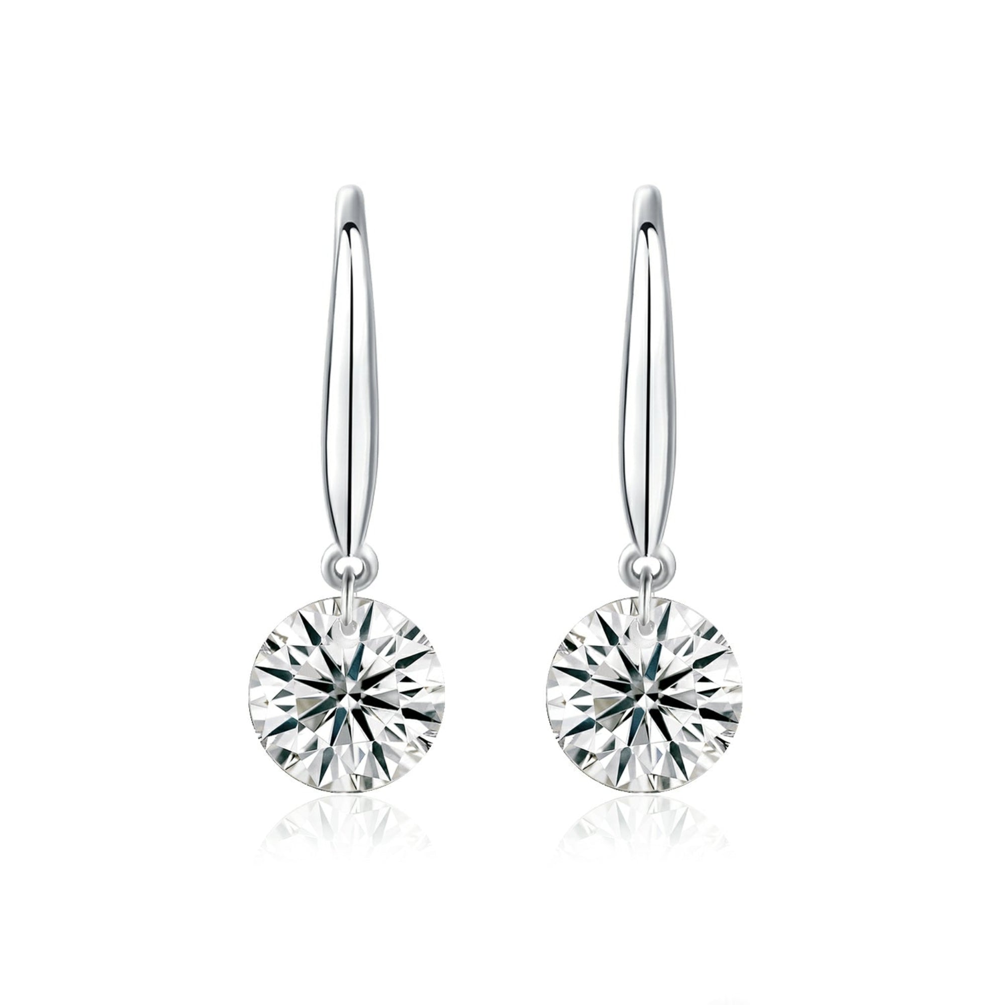 Round Moissanite Stud Earrings | S925 Silver