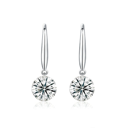 Round Moissanite Stud Earrings | S925 Silver
