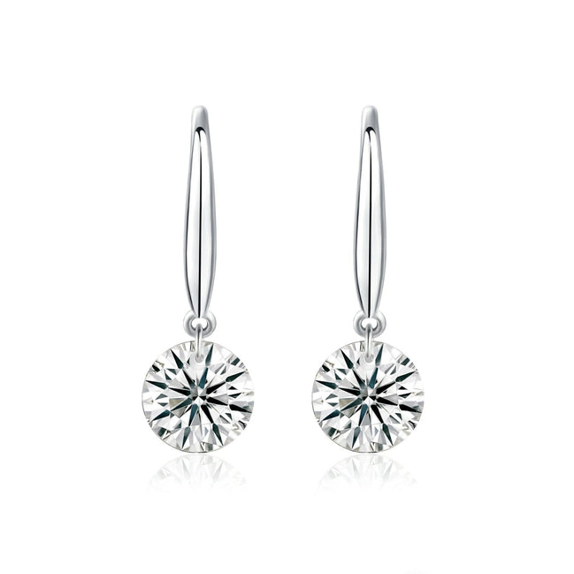 Round Moissanite Stud Earrings | S925 Silver