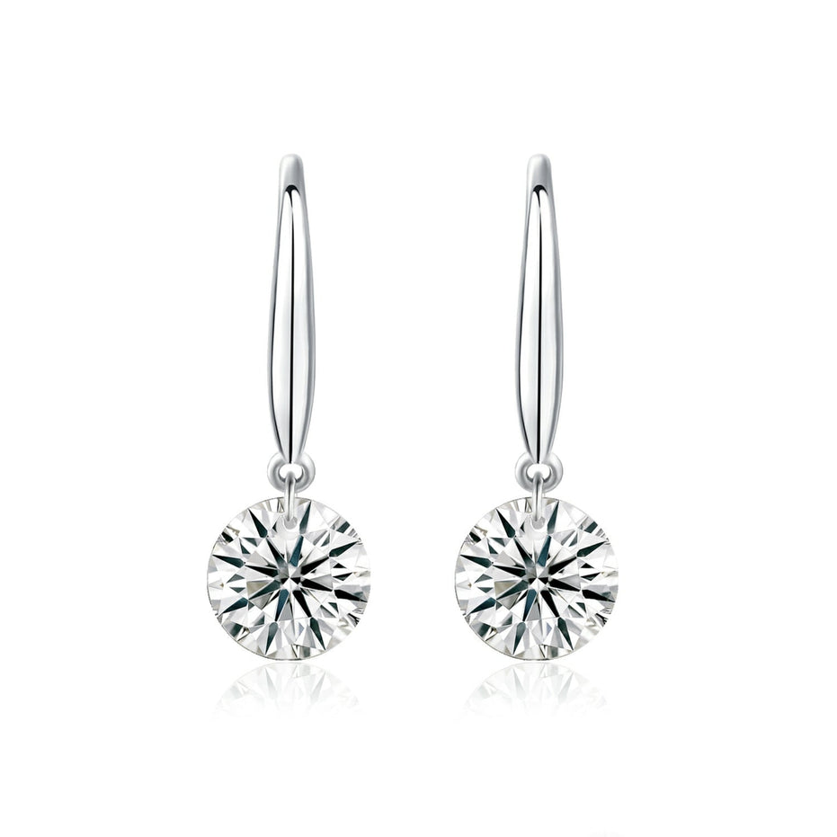 Round Moissanite Stud Earrings | S925 Silver