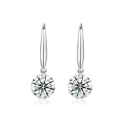 Round Moissanite Stud Earrings | S925 Silver