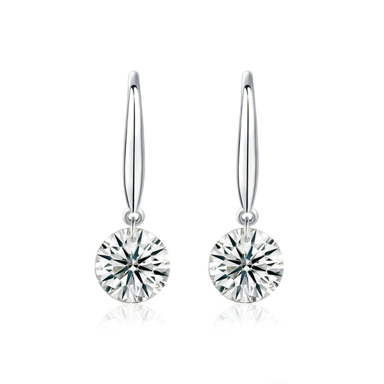 Round Moissanite Stud Earrings | S925 Silver
