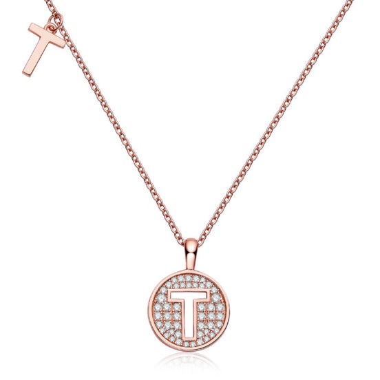 T Initial Moissanite Necklace