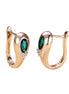 Emerald Green Crystal Hoop Earrings