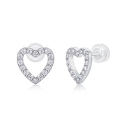 Delicate Moissanite Stud Earrings | Platinum-Plated S925 Silver