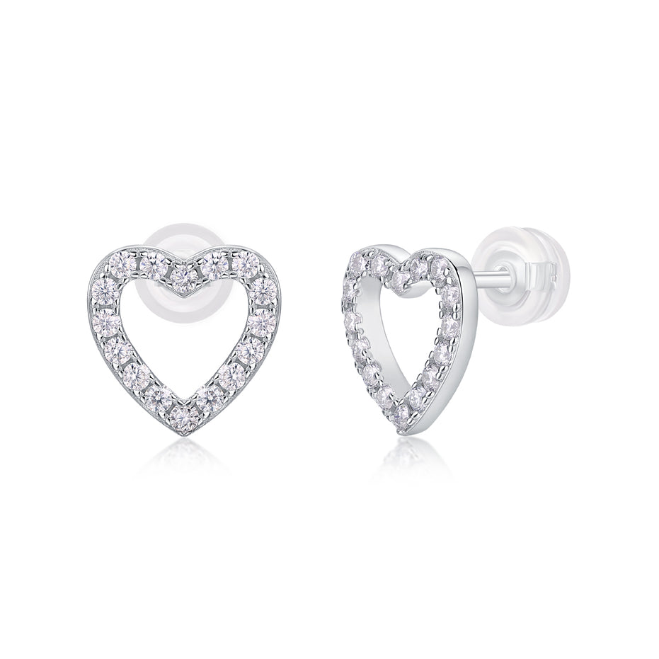 Delicate Moissanite Stud Earrings | Platinum-Plated S925 Silver