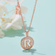R Initial Moissanite Necklace