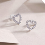 Delicate Moissanite Stud Earrings | Platinum-Plated S925 Silver