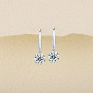 Round Moissanite Stud Earrings | S925 Silver