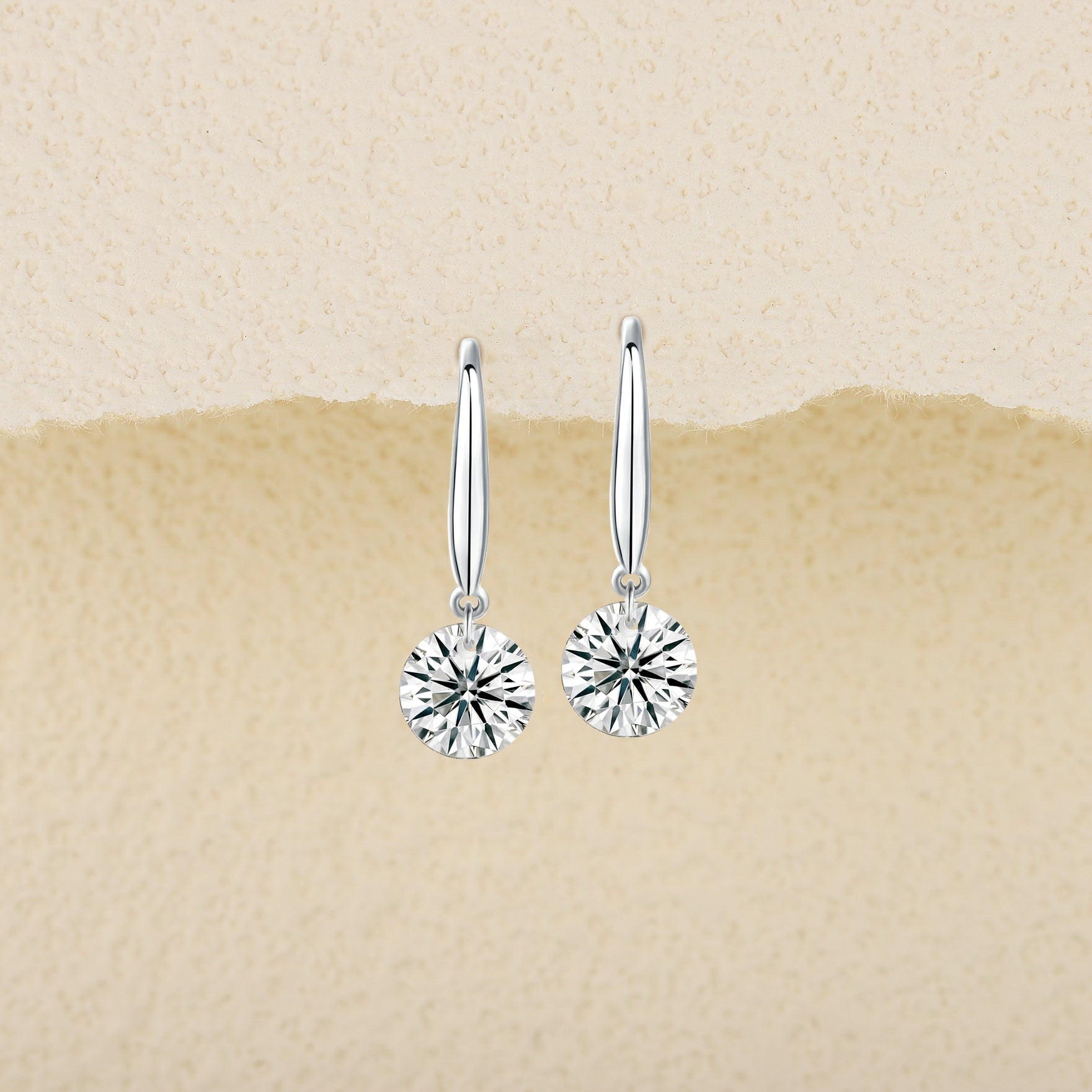 Round Moissanite Stud Earrings | S925 Silver