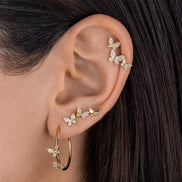 New butterfly earring set combination