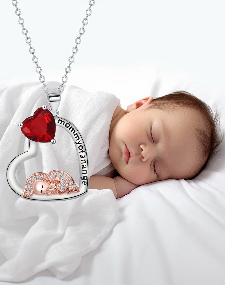 Heart CZ Pendant Necklace | Rose Gold & Silver