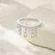 Minimalist Morganite Solitaire Ring | Platinum-Plated S925 Silver