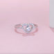 S925 Silver Heart Diamond Ring for Women