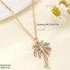 Diamond Coconut Tree Pendant Necklace