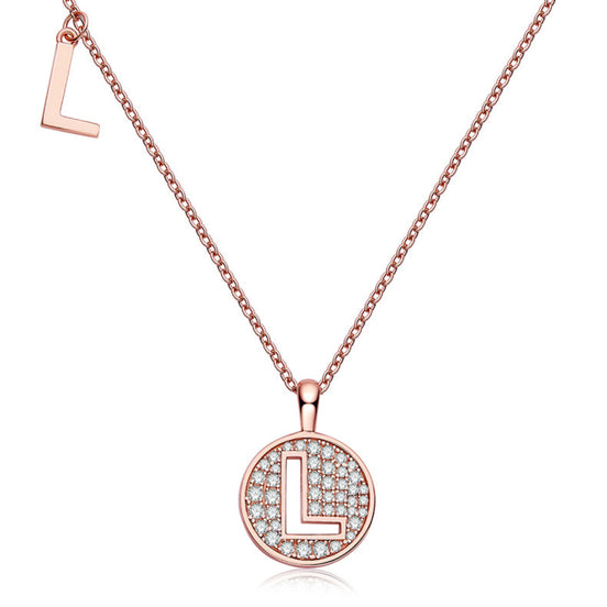 L Initial Moissanite Necklace