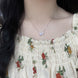 Diamond Bow Heart Necklace