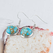 Blue Pine Stone Earrings