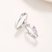 Heart Shaped Diamond Band Ring